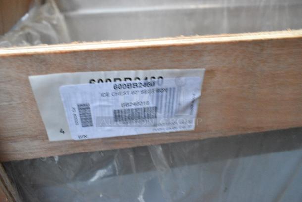 BRAND NEW SCRATCH AND DENT! Regency 600BB2460 24" x 60" Stainless Steel Beer Box with 3" Backsplash - 20 3/4" x 57 3/4" x 18" Bowl - Image 3 of 5