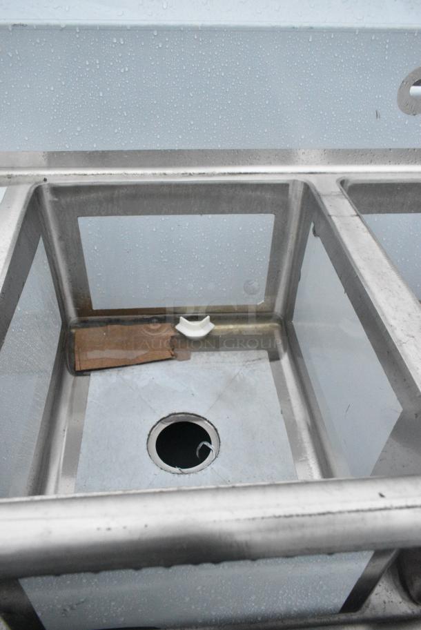 BRAND NEW SCRATCH AND DENT! Regency 600S31620218 88" 16 Gauge Stainless Steel Three Compartment Commercial Sink. No Legs. Bays 16x20x12 - Image 3 of 4