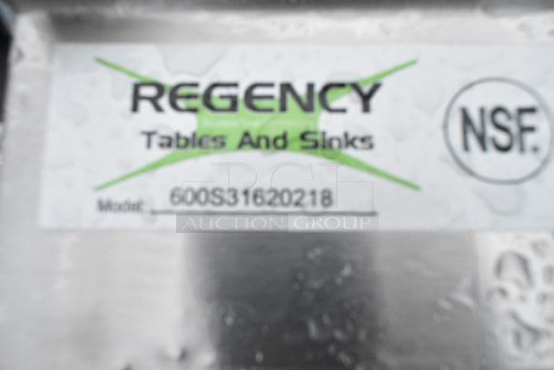 BRAND NEW SCRATCH AND DENT! Regency 600S31620218 88" 16 Gauge Stainless Steel Three Compartment Commercial Sink. No Legs. Bays 16x20x12 - Image 4 of 4
