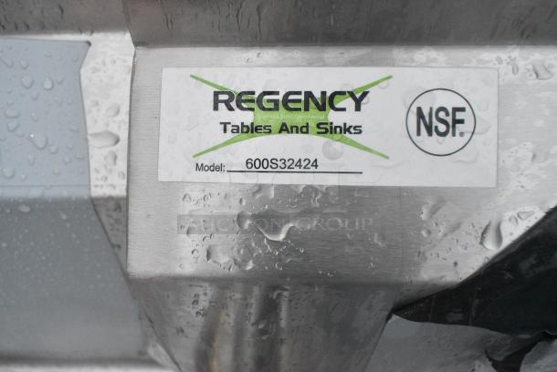 BRAND NEW SCRATCH AND DENT! Regency 600S32424 124" 16-Gauge Stainless Steel Three Compartment Commercial Sink with 2 Drainboards - 24" x 24" x 14" Bowls. No Legs. - Image 4 of 4