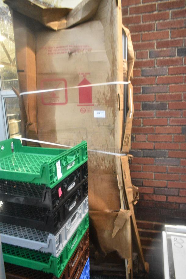 BRAND NEW SCRATCH AND DENT! Stainless Steel Swinging Kitchen Door. - Image 1 of 2
