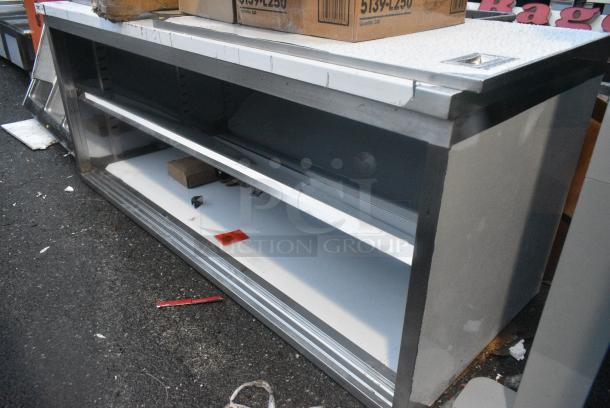 BRAND NEW SCRATCH AND DENT! Regency 600EBT3072D 30" x 72" 16 Gauge Type 304 Stainless Steel Enclosed Base Table with Sliding Doors and Adjustable Midshelf - Image 2 of 3