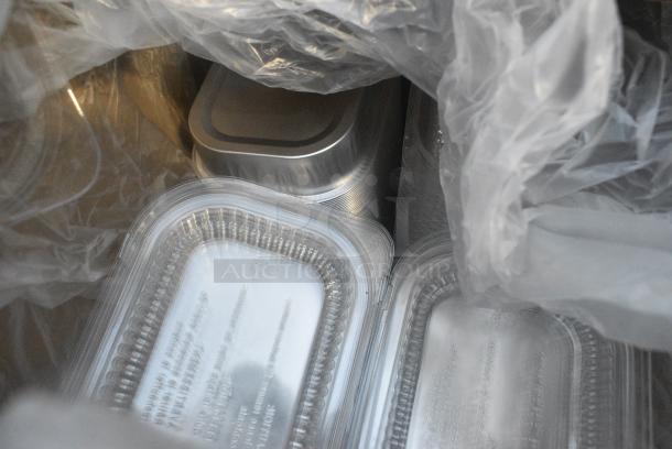 3 BRAND NEW SCRATCH AND DENT! Various Items Including Western Plastic 5139-L250 Aluminum Trays, Mini Silver Pan Pet Lid, Pitco Filter Sheets. 3 Times Your Bid! - Image 4 of 5