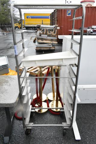 Metal Commercial Pan Transport Rack on Commercial Casters.