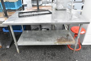 Stainless Steel Table w/ Metal Under Shelf.
