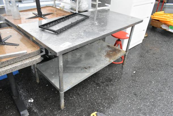 Stainless Steel Table w/ Metal Under Shelf. - Image 2 of 3