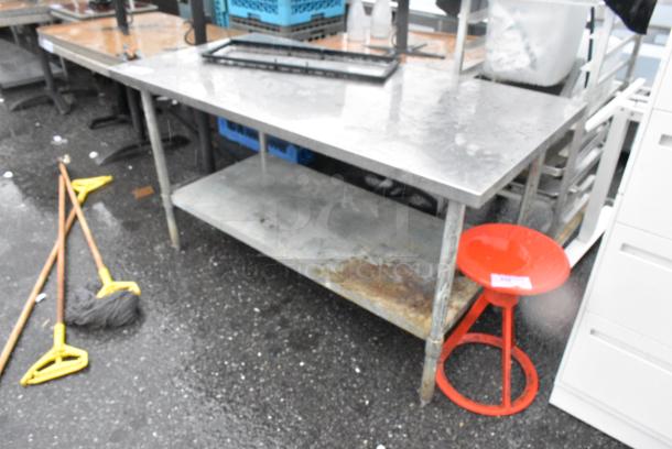 Stainless Steel Table w/ Metal Under Shelf. - Image 3 of 3