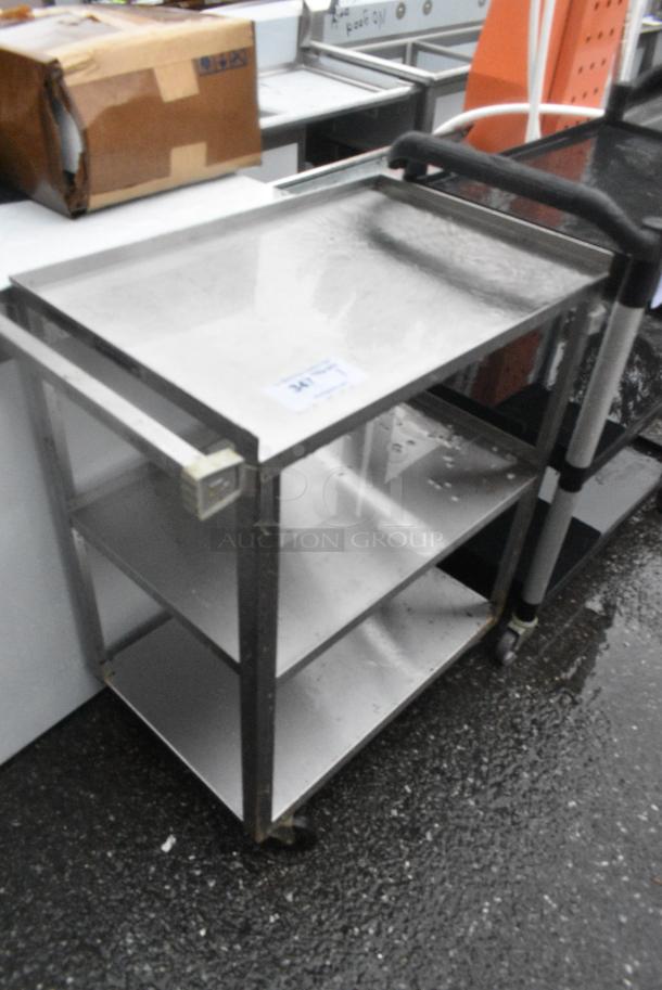 Metal 3 Tier Cart on Commercial Casters. - Image 2 of 3