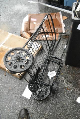 Black Metal Folding Cart