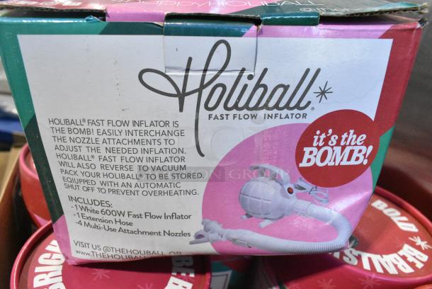 ALL ONE MONEY! Lot of Christmas Decor Including 6 Large Blow Up Ornaments (5 blown up and 1 New In Box) and 1 Fast Inflator - Image 11 of 12