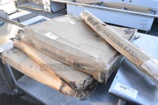 3 BRAND NEW SCRATCH AND DENT! 164DA2424WHT Lancaster Table & Seating Alloy Series 24" x 24" Pearl White Standard Height Outdoor Table. 3 Times Your Bid!
