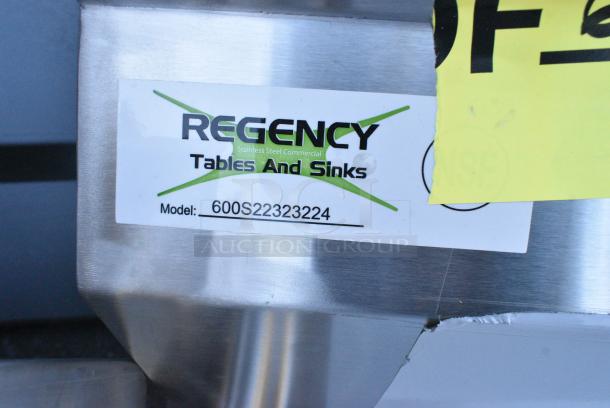 BRAND NEW SCRATCH AND DENT! Regency 600S22323224 Stainless Steel 2 Bay Sink w/ Dual Drain Boards. No Legs. Bays 23x23x12 - Image 4 of 4