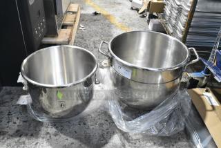 2 BRAND NEW SCRATCH AND DENT! Items Including 190HCM20MB 20 Qt. Stainless Steel Mixing Bowl and 541PCM30BOWL Main Street Equipment 541PCM30BOWL 30 Qt. Stainless Steel Bowl for CMIX30. 2 Times Your Bid!