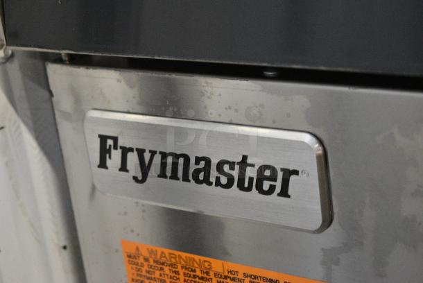 BRAND NEW SCRATCH AND DENT! 2024 Frymaster MJ240 Stainless Steel Commercial Natural Gas Powered 2 Bay 80 lb. Deep Fat Fryer with Millivolt Controls and 4 Metal Fry Baskets on Commercial Casters. 220,000 BTU - Image 4 of 12