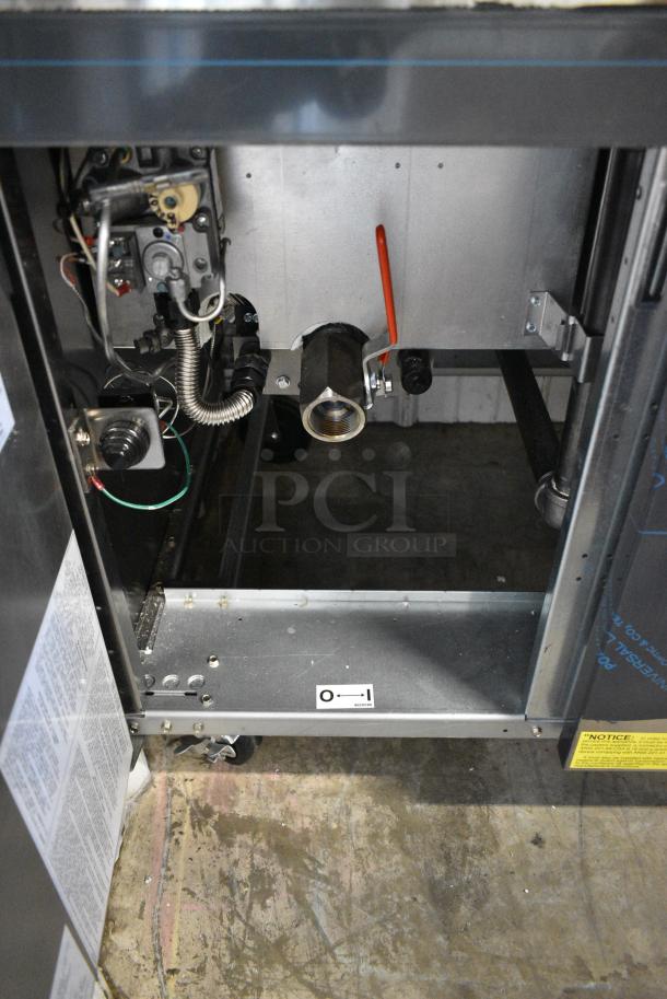 BRAND NEW SCRATCH AND DENT! 2024 Frymaster MJ240 Stainless Steel Commercial Natural Gas Powered 2 Bay 80 lb. Deep Fat Fryer with Millivolt Controls and 4 Metal Fry Baskets on Commercial Casters. 220,000 BTU - Image 9 of 12