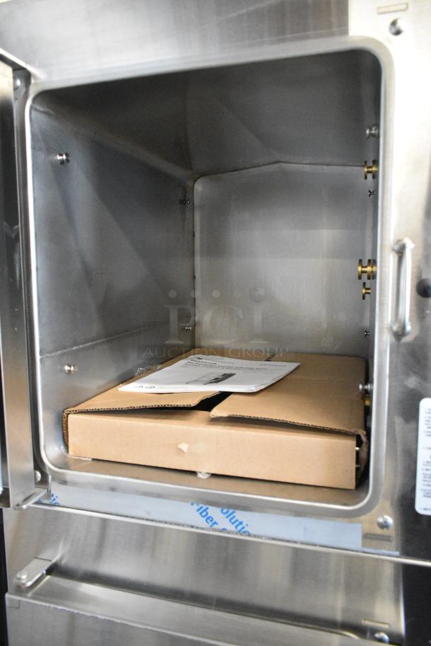 BRAND NEW SCRATCH AND DENT! 2024 Cleveland 24CGA10 Stainless Steel Commercial SteamCraft Ultra Natural Gas Powered 10 Pan Floor Steamer. 125,000 BTU - Image 4 of 7