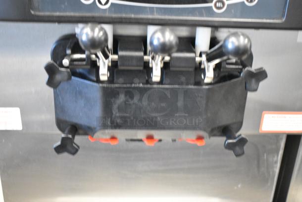 Taylor C713-33 Stainless Steel Commercial Floor Style Water Cooled 2 Flavor w/ Twist Soft Serve Ice Cream Machine on Commercial Casters. 208-230 Volts, 3 Phase. - Image 4 of 8