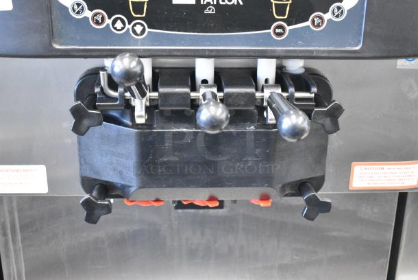 Taylor C713-33 Stainless Steel Commercial Floor Style Water Cooled 2 Flavor w/ Twist Soft Serve Ice Cream Machine on Commercial Casters. 208-230 Volts, 3 Phase. - Image 4 of 8