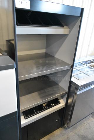 BRAND NEW SCRATCH AND DENT! All State Manufacturing AS 727-2 27" x 23 1/4" x 72" Condiment Stand with High and Low Trays