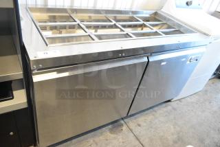 BRAND NEW SCRATCH AND DENT! 2023 Avantco 178SSCFT60HC 60" Stainless Steel Refrigerated Salad Bar / Cold Food Table on Commercial Casters. 115 Volts, 1 Phase. Tested and Working!