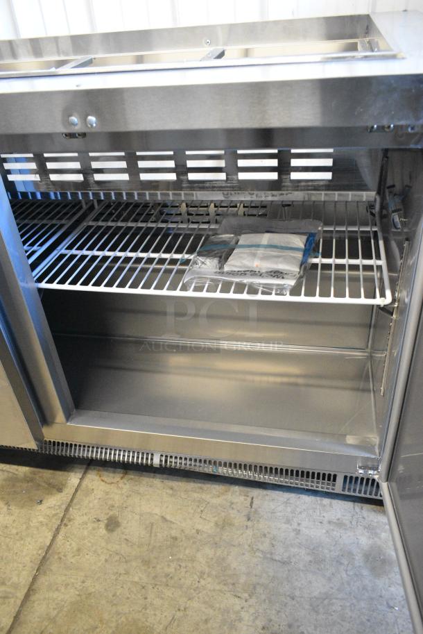 BRAND NEW SCRATCH AND DENT! 2023 Avantco 178SSCFT60HC 60" Stainless Steel Refrigerated Salad Bar / Cold Food Table on Commercial Casters. 115 Volts, 1 Phase. Tested and Working! - Image 5 of 7