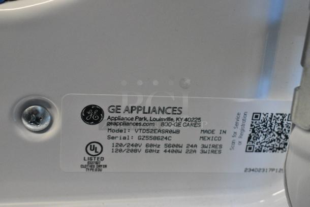 BRAND NEW SCRATCH AND DENT! General Electric GE VTD52EASROWB 7.4 cu. ft. Front Load Electric Commercial Dryer - Free Use / App Payment. 120/208-240 Volts, 1 Phase. - Image 5 of 5
