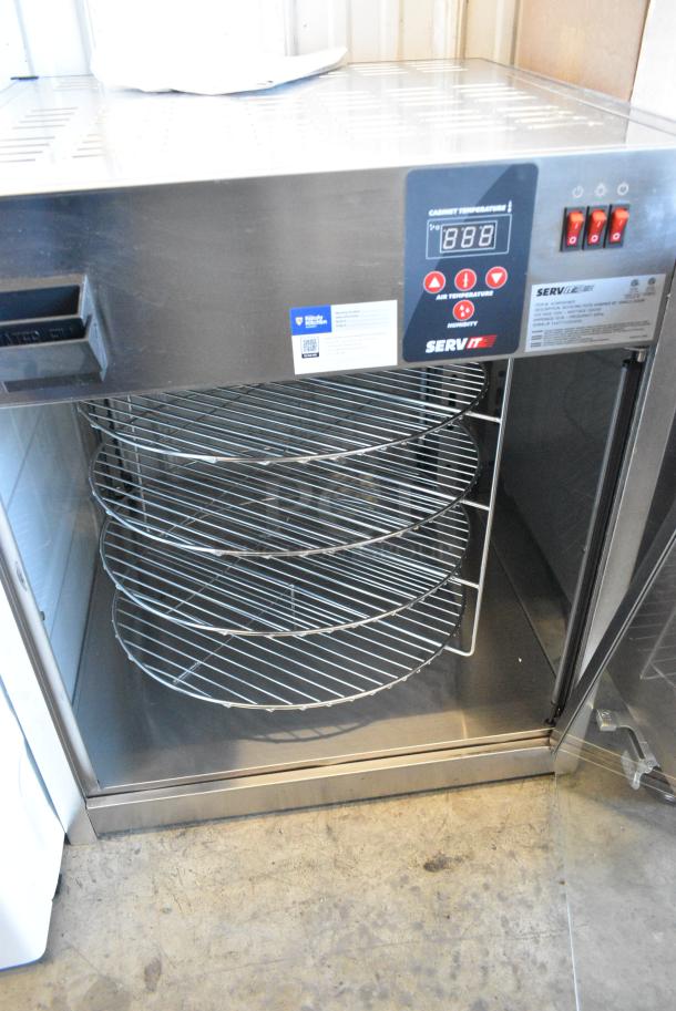 BRAND NEW SCRATCH AND DENT! ServIt 423PDW18D1 18" Full-Service Pizza Warmer with 4-Shelf Rotating Rack. 120 Volts, 1 Phase. Tested and Working! - Image 2 of 5