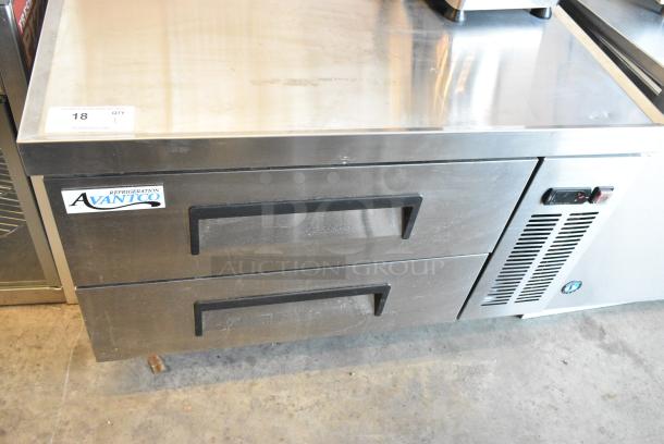 BRAND NEW SCRATCH AND DENT! 2024 Avantco 178CBE36HC Stainless Steel 36" 2 Drawer Refrigerated Chef Base on Commercial Casters. 115 Volts, 1 Phase. Tested and Does Not Power On - Image 1 of 6