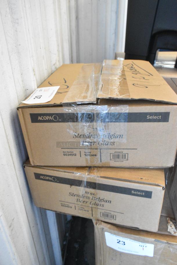 2 Boxes of 12 BRAND NEW SCRATCH AND DENT! 5534512 Acopa Select 13 oz. Stemless Belgian Beer / Tulip Glass. 2 Times Your Bid! - Image 2 of 4