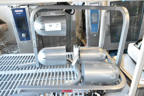 2 BRAND NEW SCRATCH AND DENT! Nemco 6000A-2 Two Bulb Freestanding Heat Lamp . 120 Volts, 1 Phase. 2 Times Your Bid! Tested and Working! - Image 1 of 5