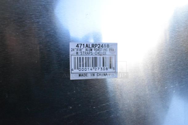 2 BRAND NEW SCRATCH AND DENT! 471ALRP2418 Choice 28 Qt. Aluminum Double Roaster Pan - 24" x 18" x 8 1/2". 2 Times Your Bid! - Image 4 of 4
