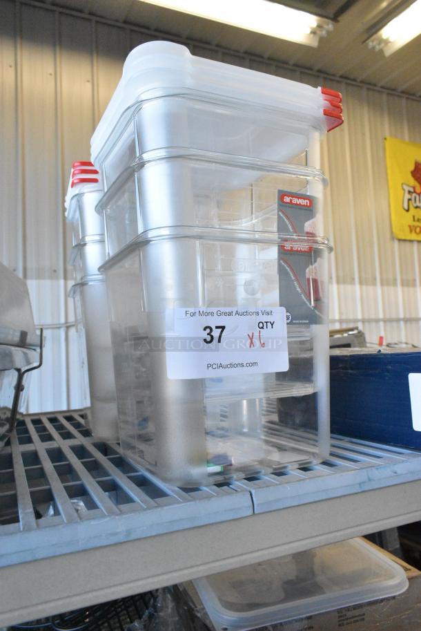 6 BRAND NEW SCRATCH AND DENT! 31852 Araven 4.2 Qt. Clear Square Polycarbonate Food Storage Container with Airtight Lid. 6 Times Your Bid! - Image 2 of 4