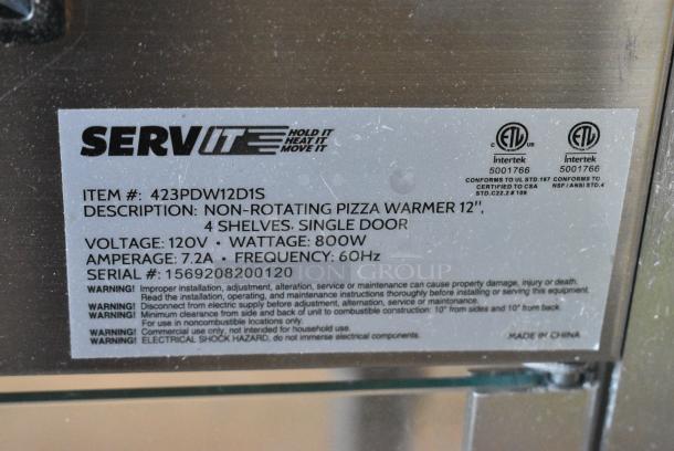 BRAND NEW SCRATCH AND DENT! ServIt 423PDW12D1S 12" Full-Service Countertop Display Warmer with 4 Shelves. 120 Volts, 1 Phase. Tested and Working! - Image 4 of 4