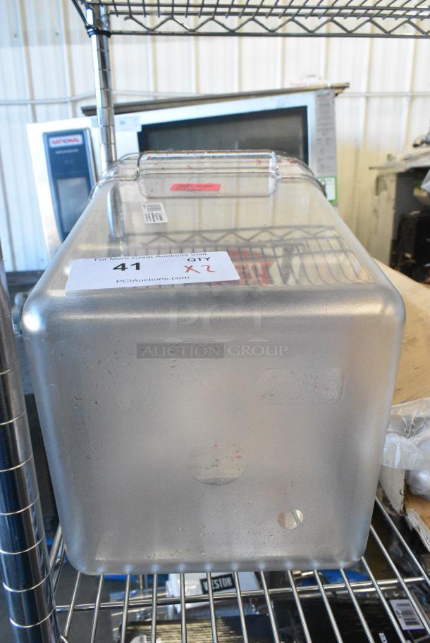 2 BRAND NEW SCRATCH AND DENT! 22SFSCW135 Clear Poly 22 Quart Bins. 2 Times Your Bid! - Image 2 of 4