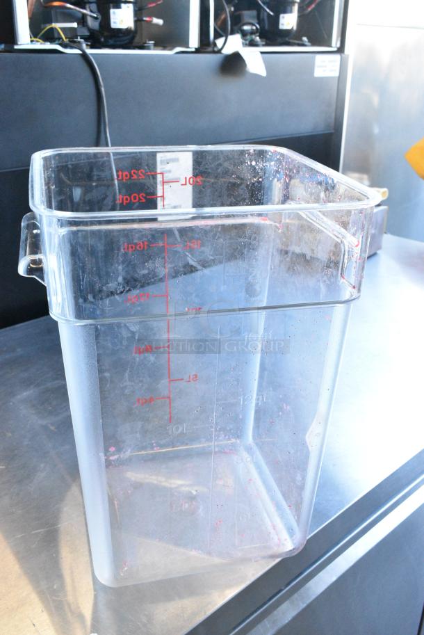 2 BRAND NEW SCRATCH AND DENT! 22SFSCW135 Clear Poly 22 Quart Bins. 2 Times Your Bid! - Image 3 of 4