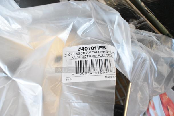 6 BRAND NEW SCRATCH AND DENT! 407011FB Choice Full Size Stainless Steel Steam Table/Hotel Pan False Bottom. 6 Times Your Bid! - Image 4 of 5