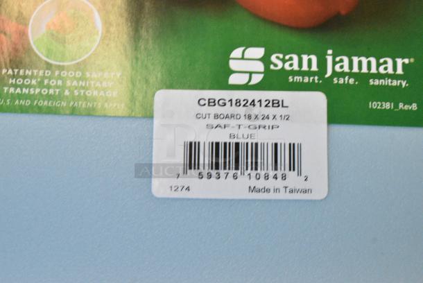 8 BRAND NEW SCRATCH AND DENT! Cutting Boards Including San Jamar CBG182412BL Saf-T-Grip® 24" x 18" x 1/2" Blue Cutting Board with Hook, San Jamar CBG182412YL Saf-T-Grip® 24" x 18" x 1/2" Yellow Cutting Board with Hook, San Jamar CBG182412WH Saf-T-Grip® 24" x 18" x 1/2" White Cutting Board with Hook, San Jamar CBG182412RD Saf-T-Grip® 24" x 18" x 1/2" Red Cutting Board with Hook. 8 Times Your Bid! - Image 4 of 10
