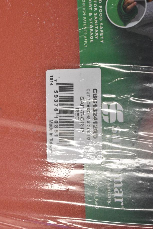 8 BRAND NEW SCRATCH AND DENT! Cutting Boards Including San Jamar CBG182412BL Saf-T-Grip® 24" x 18" x 1/2" Blue Cutting Board with Hook, San Jamar CBG182412YL Saf-T-Grip® 24" x 18" x 1/2" Yellow Cutting Board with Hook, San Jamar CBG182412WH Saf-T-Grip® 24" x 18" x 1/2" White Cutting Board with Hook, San Jamar CBG182412RD Saf-T-Grip® 24" x 18" x 1/2" Red Cutting Board with Hook. 8 Times Your Bid! - Image 10 of 10