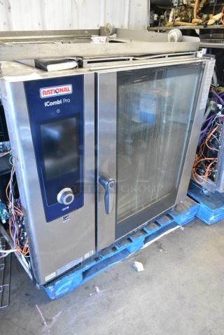 2021 Rational LM100EE.AXXXX Stainless Steel Commercial Electric Powered iCombi Pro Combi Convectioni Oven. 480 Volts, 3 Phase. - Item #1156385