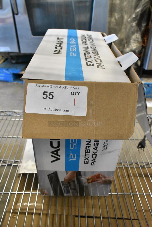 BRAND NEW SCRATCH AND DENT! VacPak-It 186VME12SS Stainless Steel External Vacuum Packaging Machine with 12" Seal Bar. 120 Volts, 1 Phase. Tested and Working! - Image 2 of 7