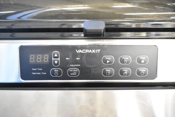 BRAND NEW SCRATCH AND DENT! VacPak-It 186VME12SS Stainless Steel External Vacuum Packaging Machine with 12" Seal Bar. 120 Volts, 1 Phase. Tested and Working! - Image 4 of 7