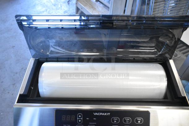 BRAND NEW SCRATCH AND DENT! VacPak-It 186VME12SS Stainless Steel External Vacuum Packaging Machine with 12" Seal Bar. 120 Volts, 1 Phase. Tested and Working! - Image 5 of 7