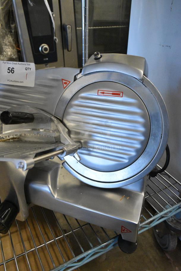 BRAND NEW SCRATCH AND DENT! 2023 Backyard Pro 554SL109E Metal Butcher Series 9" Manual Gravity Feed Meat Slicer w/ Blade Sharpener. 120 Volts, 1 Phase. Tested and Working! - Image 3 of 7