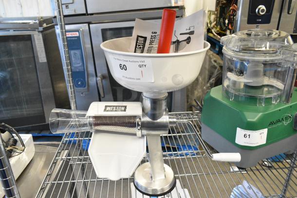 BRAND NEW SCRATCH AND DENT! Weston 07-0801 Tomate Press Roma Food Strainer and Sauce Maker - Image 2 of 8