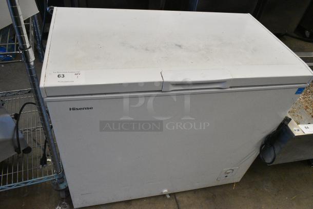 Hisense FC72D6BWE Metal Chest Freezer w/ Hinge Lid. 115 Volts, 1 Phase. Tested and Powers On But Does Not Get Cold - Image 1 of 5