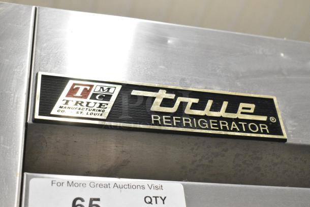 True T-49 Stainless Steel Commercial 2 Door Reach In Cooler w/ Poly Coated Racks on Commercial Casters. 115 Volts, 1 Phase. Tested and Working! - Image 2 of 6