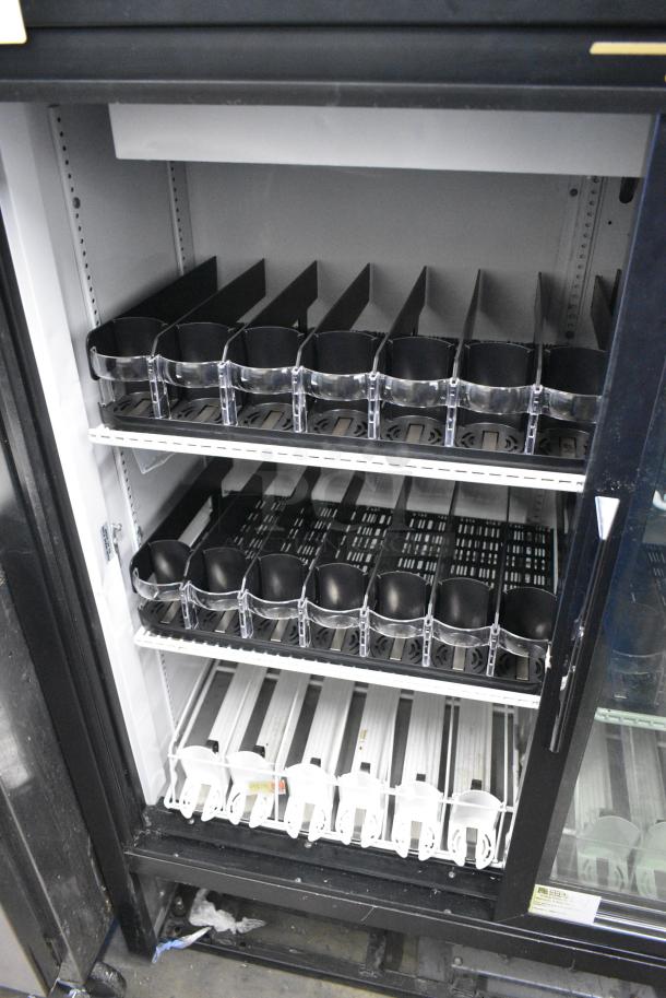 True GDM-41SL-54-LD Metal Commercial 2 Door Reach In Cooler Merchandiser w/ Poly Coated Racks. 115 Volts, 1 Phase. Tested and Working! - Image 3 of 6