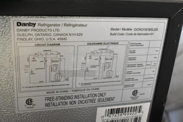 Danby DCR031B1BSLDD Mini Cooler w/ Freezer. 115 Volts, 1 Phase. Tested and Powers On But Does Not Get Cold - Image 7 of 7