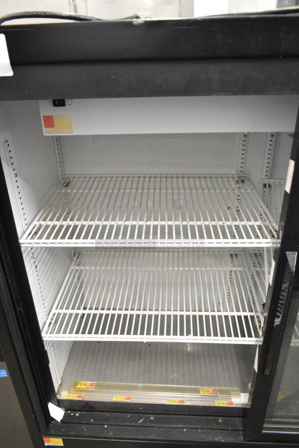 2017 True GDM-41SL-48-HC-LD Metal Commercial 2 Door Reach In Cooler Merchandiser w/ Poly Coated Racks. 115 Volts, 1 Phase. Tested and Working! - Image 3 of 5