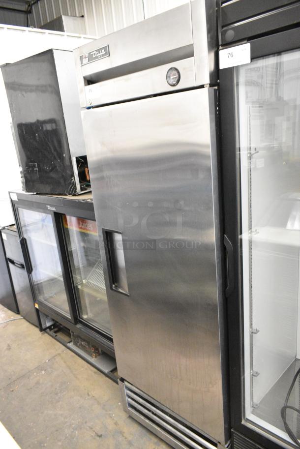 2017 True T-19F Stainless Steel Commercial Single Door Reach In Freezer w/ Poly Coated Racks. 115 Volts, 1 Phase. Tested and Working! - Image 1 of 4